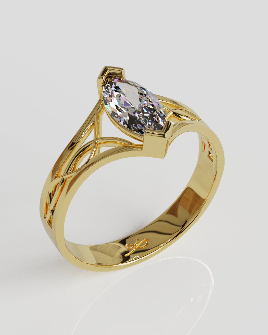 Anillo Aurora oro amarillo 18K RIVEROS joyas