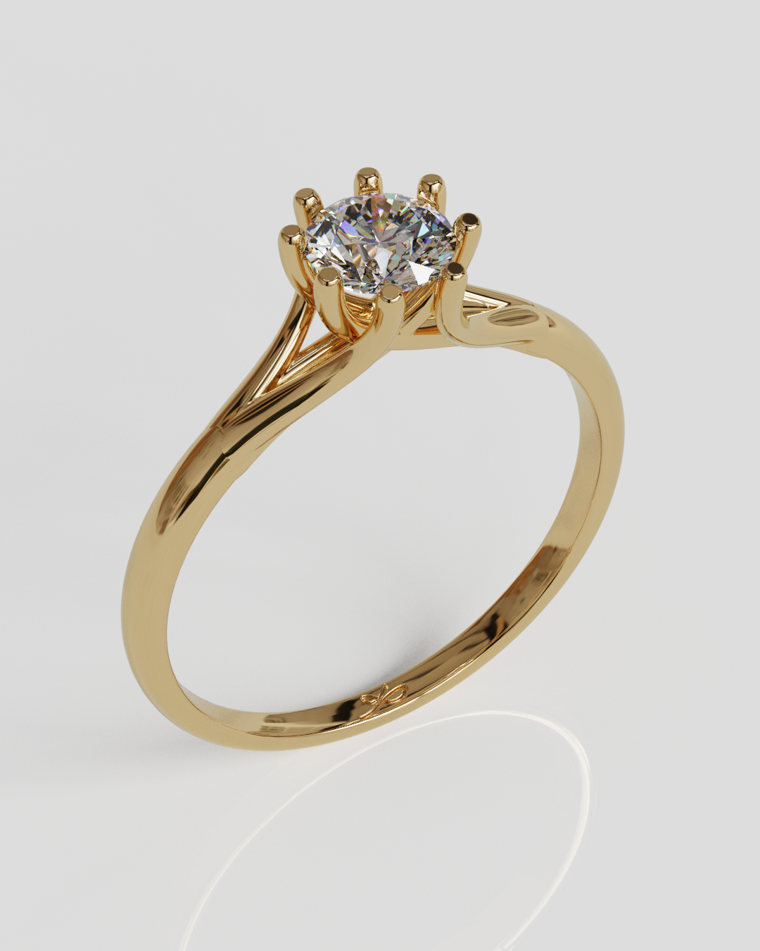 Anillo Lira oro rosa 18K