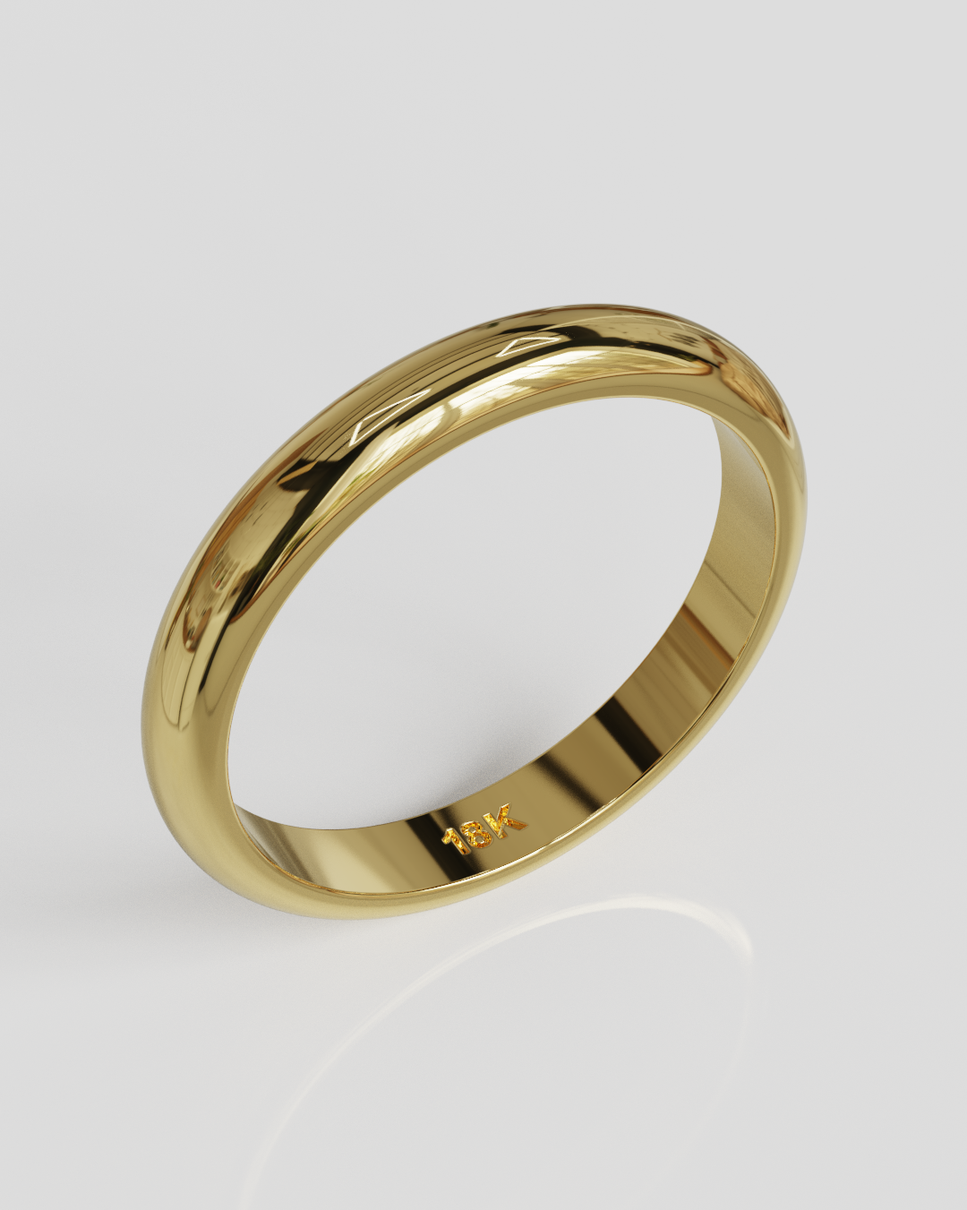 Argolla Inglesa 3mm 3,5gramos oro amarillo 18K