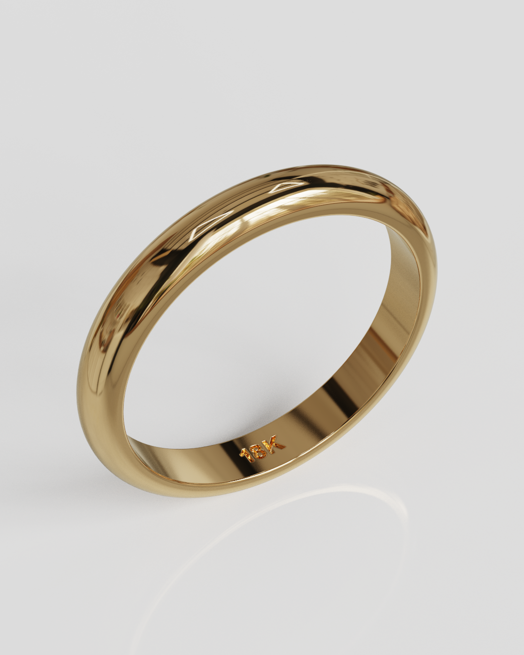 Argolla Inglesa 3mm 3,5gramos oro rosa 18K