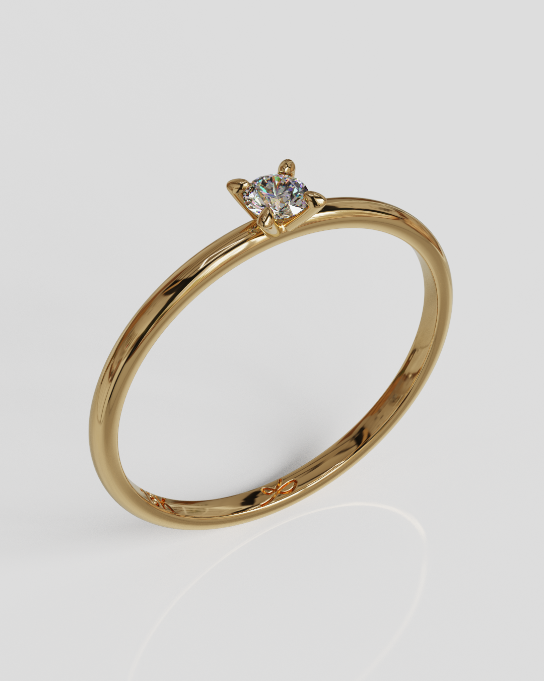 Anillo Gita oro rosa 18K