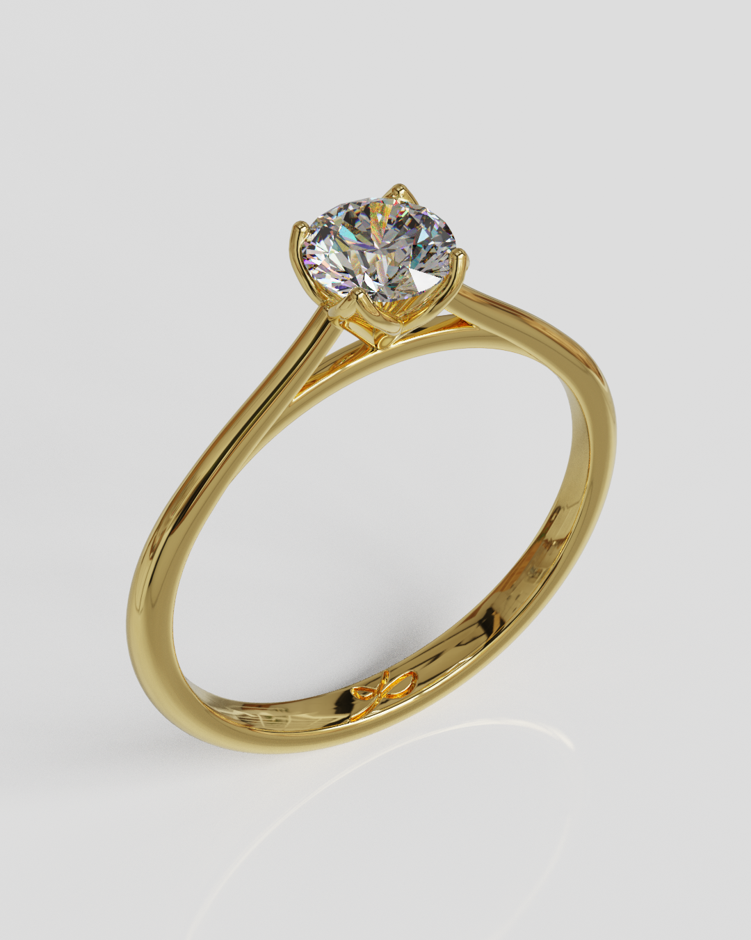 Anillo Tulipa oro amarillo 18K
