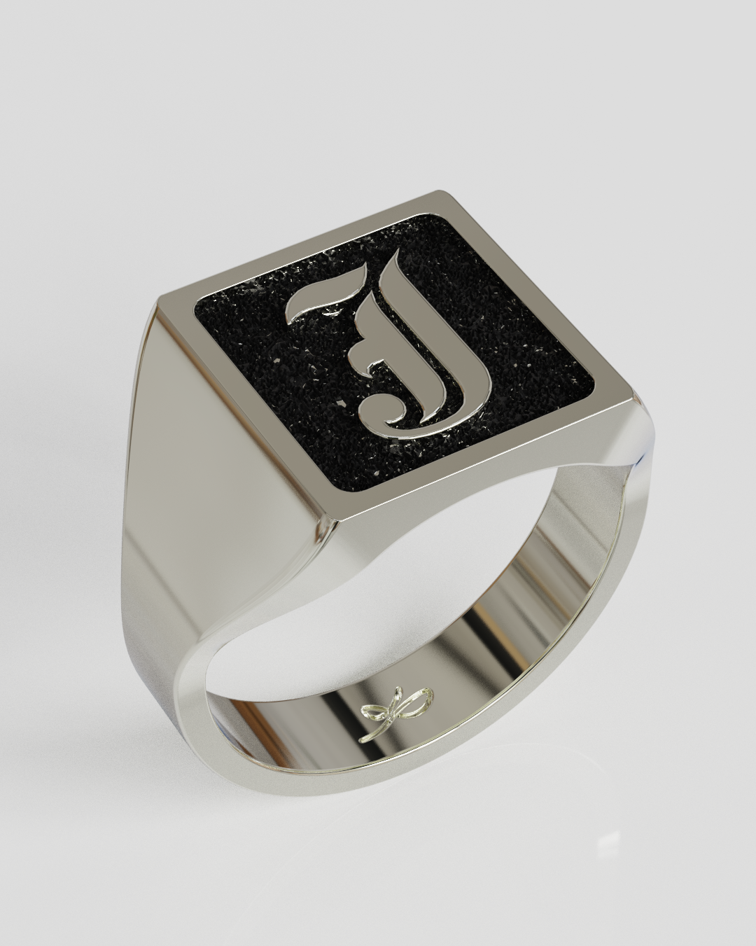 Anillo Plata Argollas De Matrimonio Con Iniciales Anillos Con