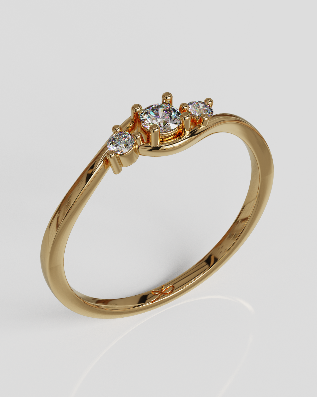 Anillo Virna oro rosa 18K