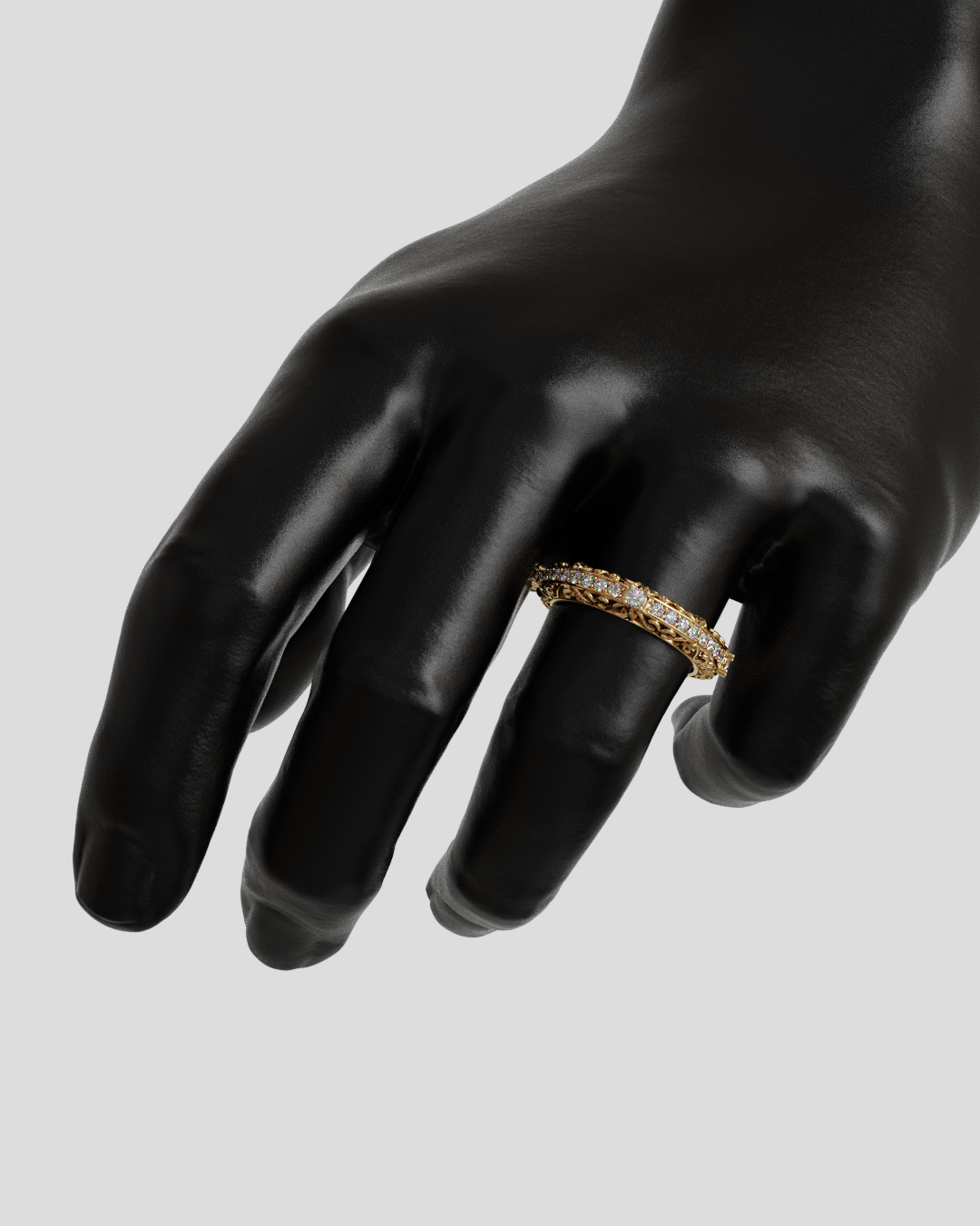 Argolla Catedral oro rosa 18K