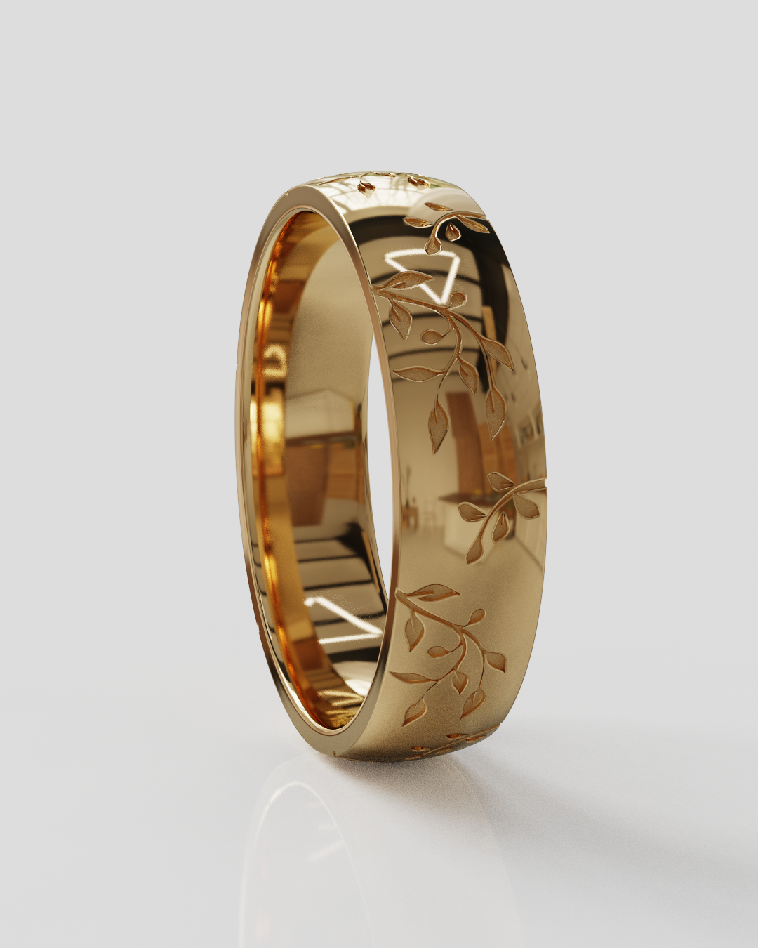 Argolla Branch oro rosa 18K