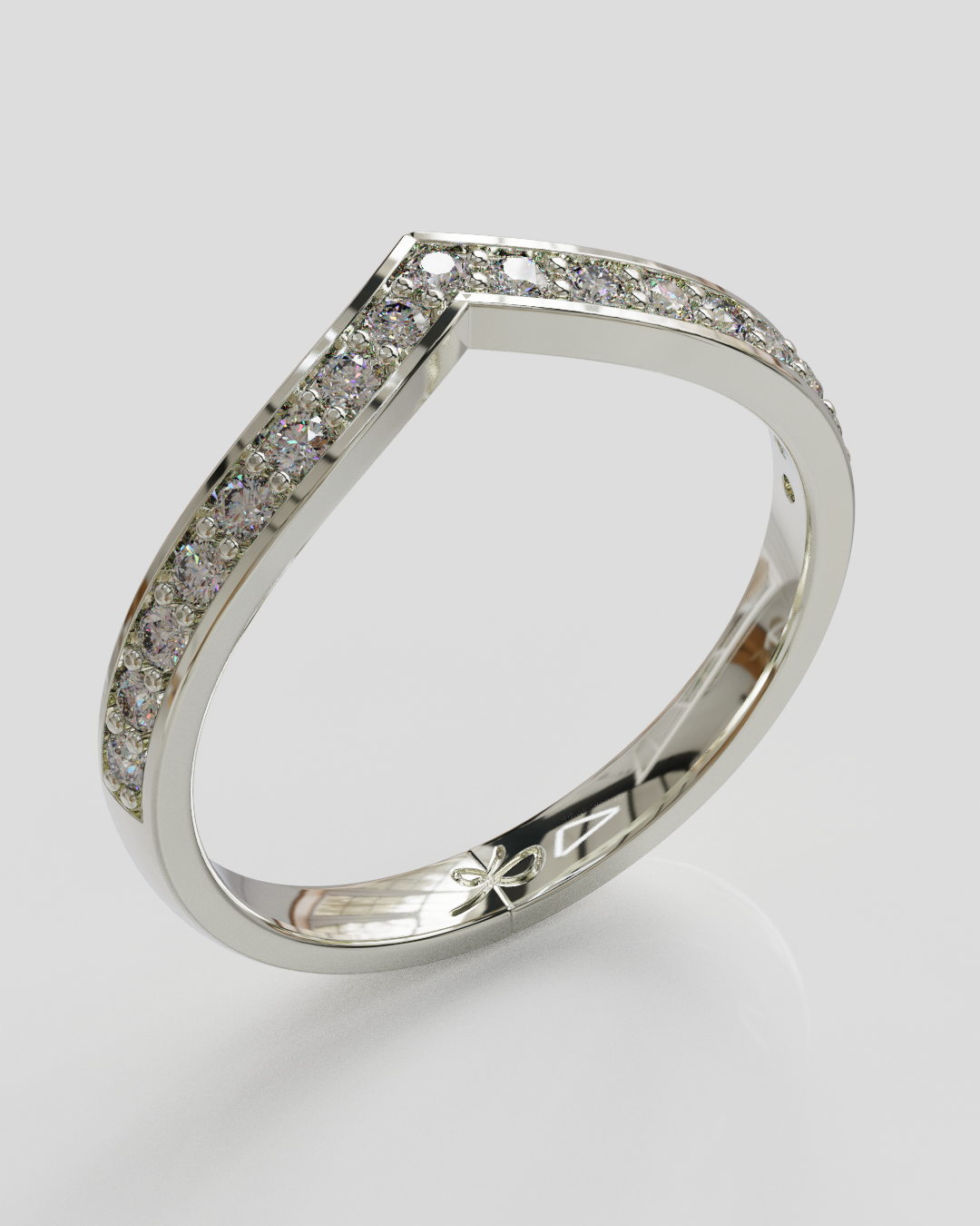 Argolla Horizon Glow oro blanco 18k
