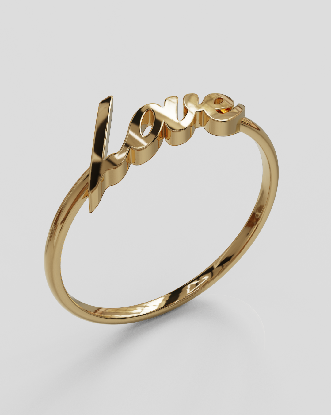 Anillo Love oro rosa 18K