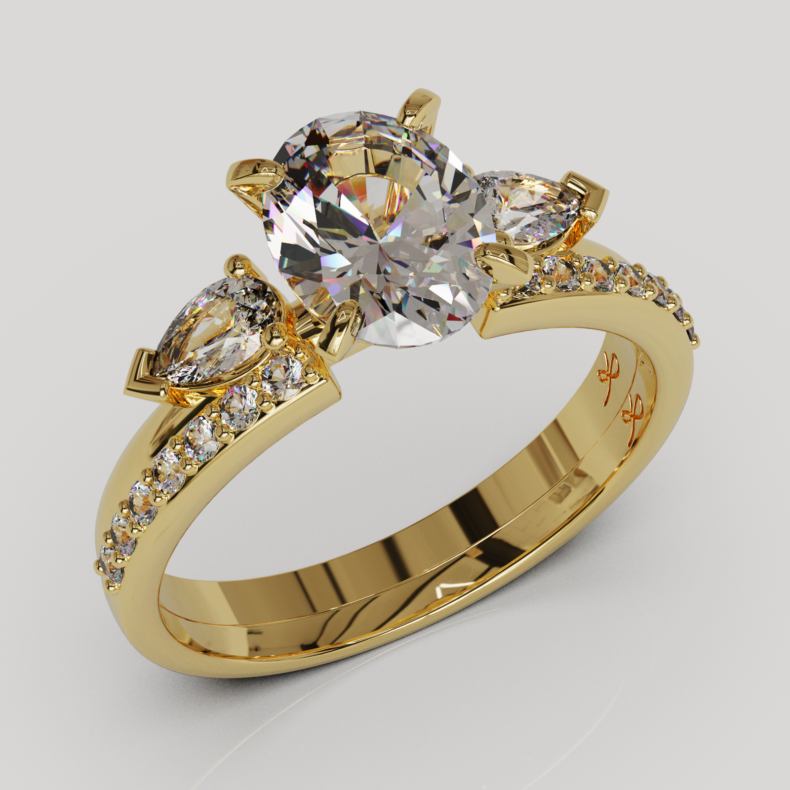 Anillo Alivine oro amarillo 18K