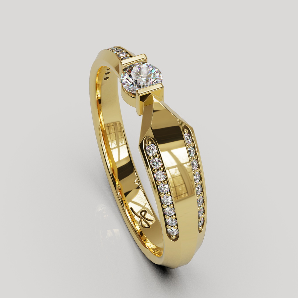 Anillo Armonie Infinity con Diamantes Engastados en Canal