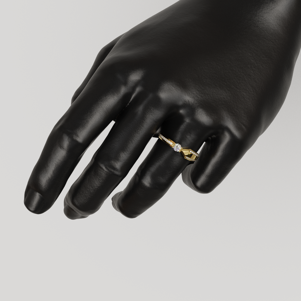 Anillo Armonie Infinity con Diamantes Engastados en Canal
