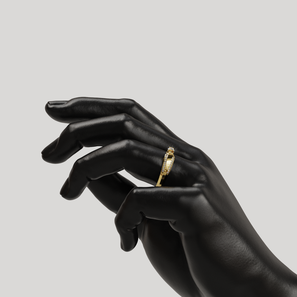 Anillo Armonie Infinity con Diamantes Engastados en Canal
