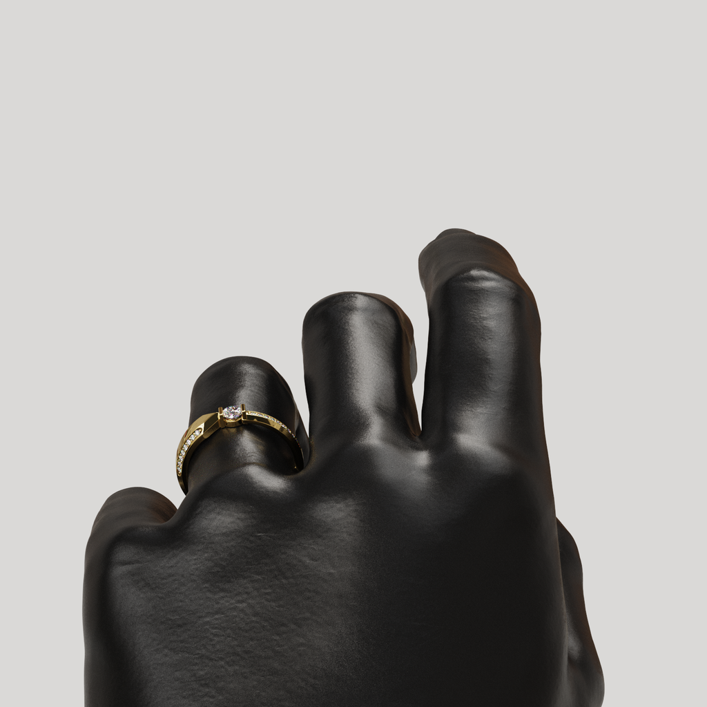 Anillo Armonie Infinity con Diamantes Engastados en Canal