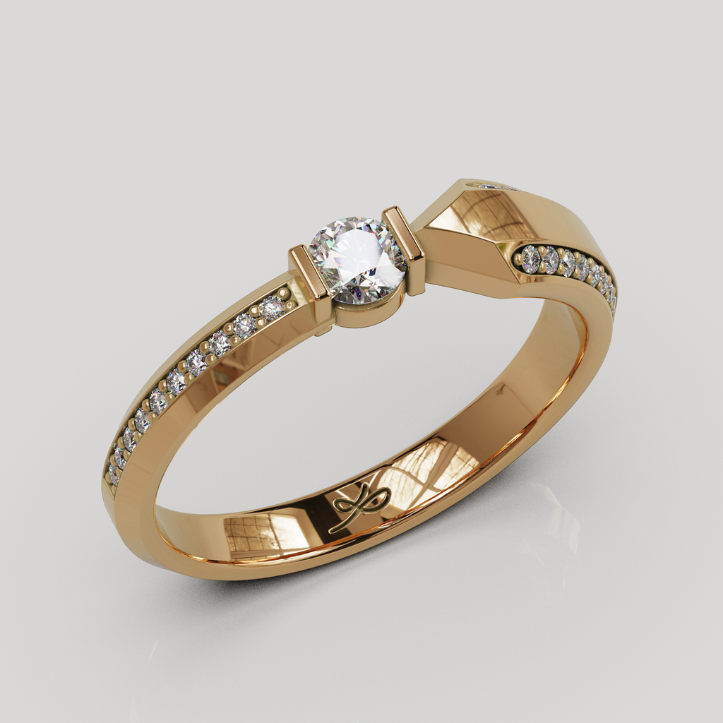 Anillo Armonie Infinity con Diamantes Engastados en Canal