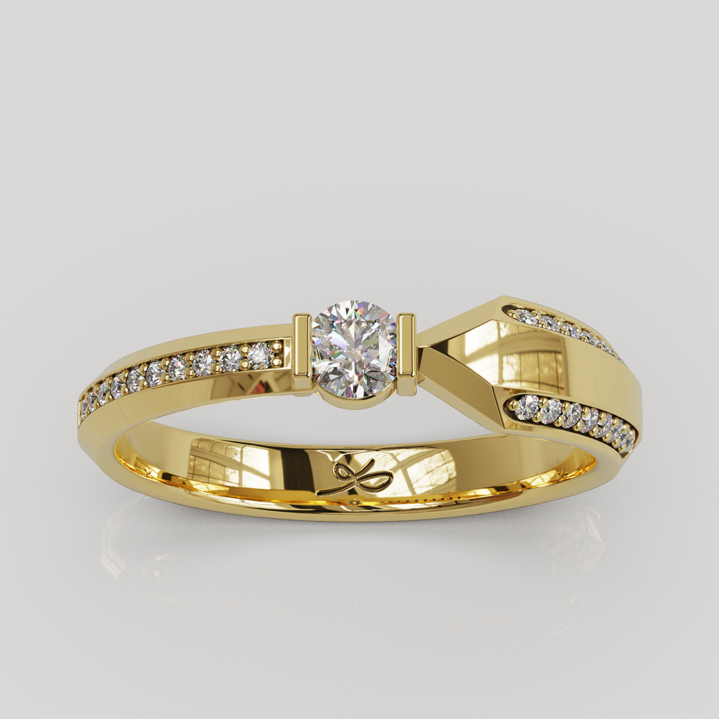 Anillo Armonie Infinity con Diamantes Engastados en Canal