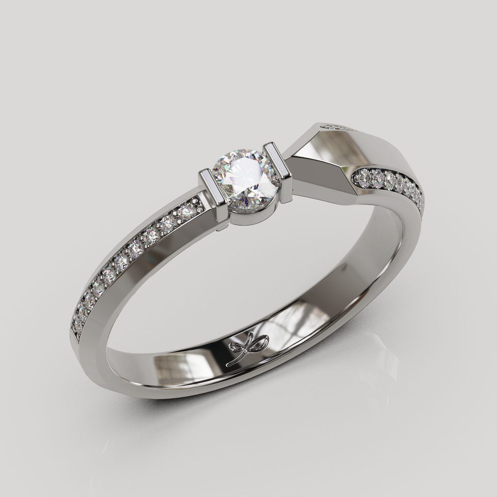 Anillo Armonie Infinity con Diamantes Engastados en Canal