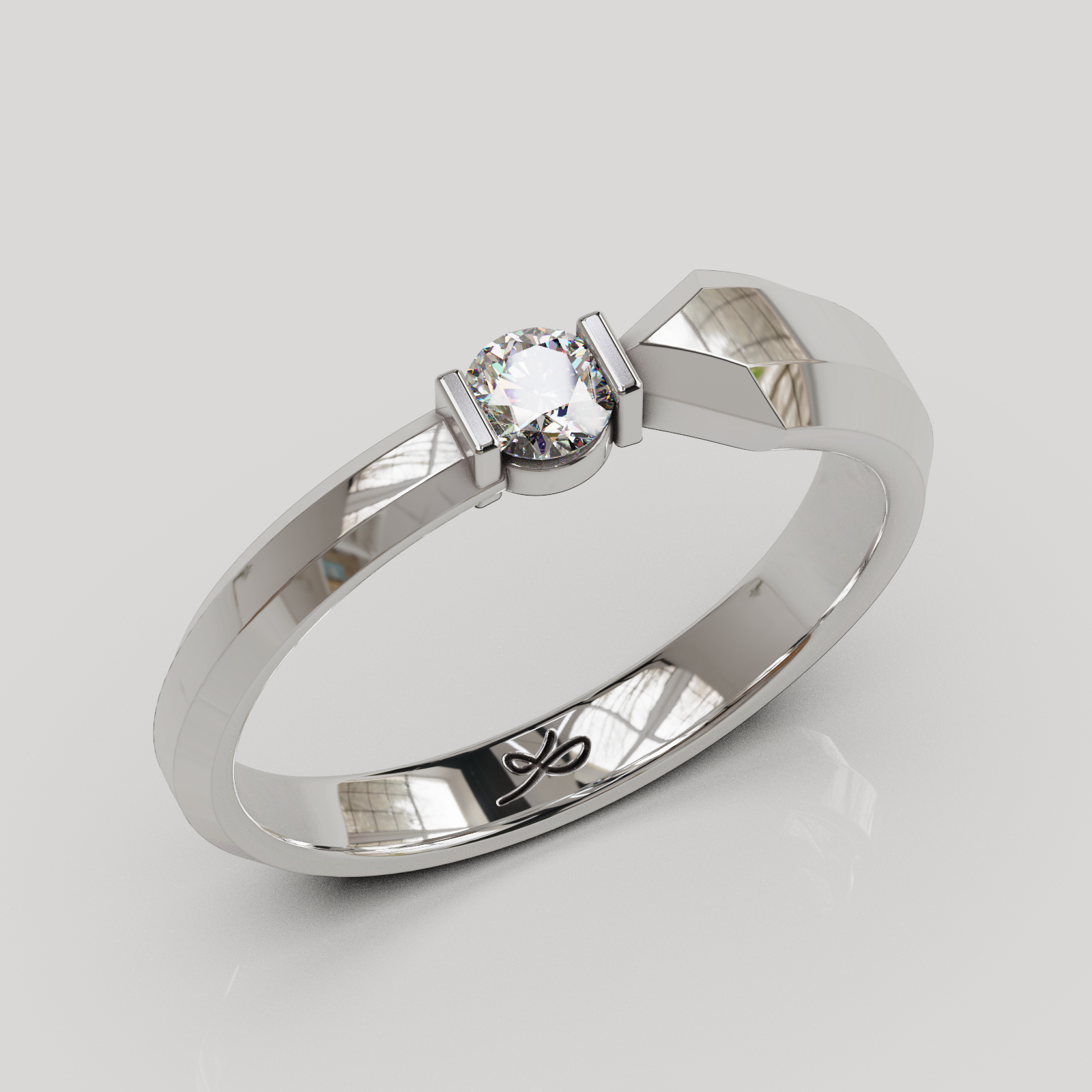 Anillo Armonie con diamante | Anillo de Compromiso o Argolla