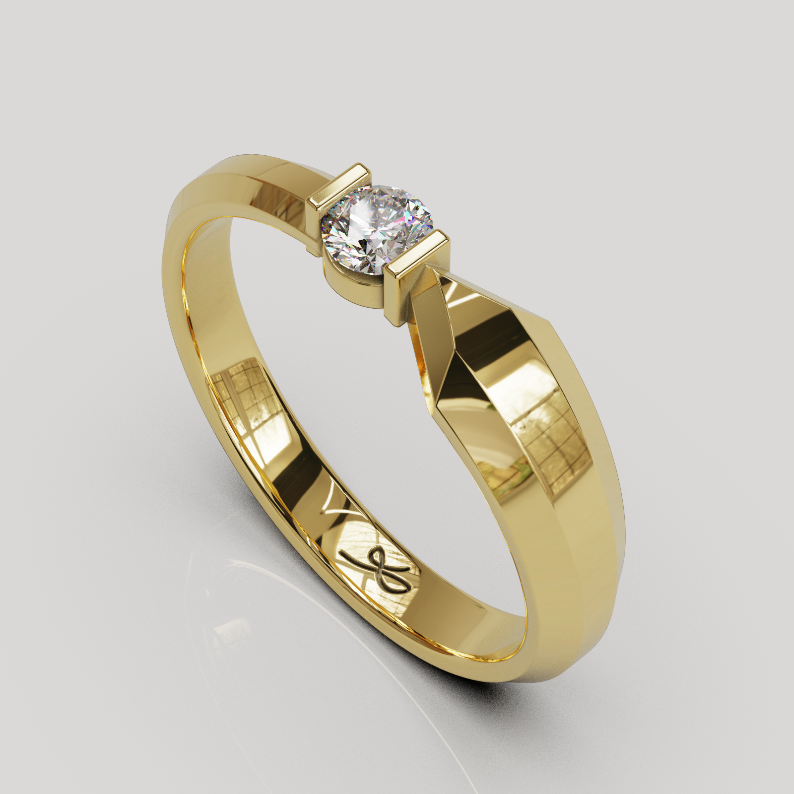 Anillo Armonie con diamante | Anillo de Compromiso o Argolla