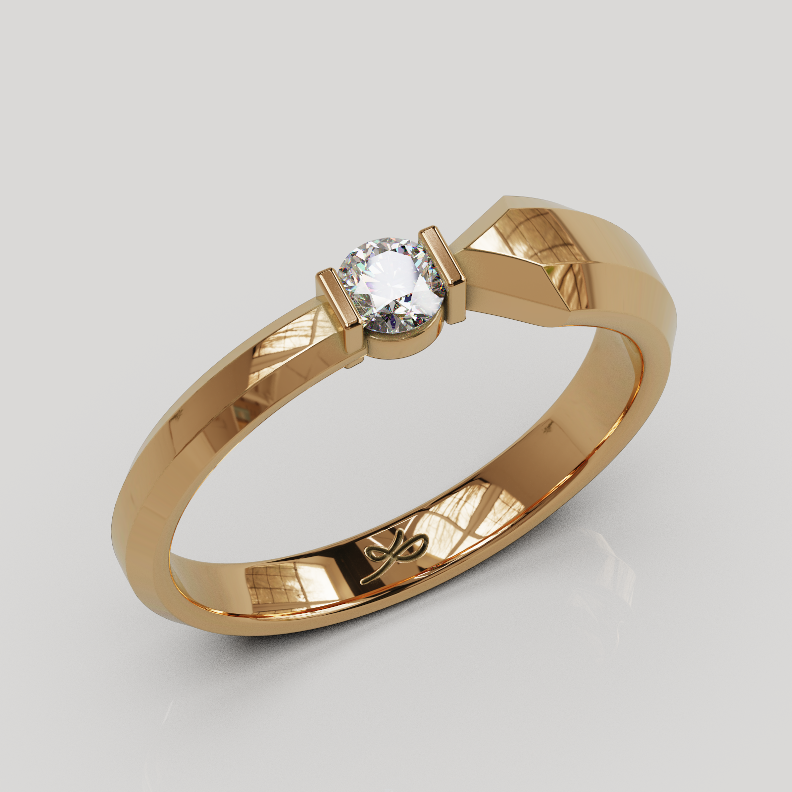 Anillo Armonie con diamante | Anillo de Compromiso o Argolla