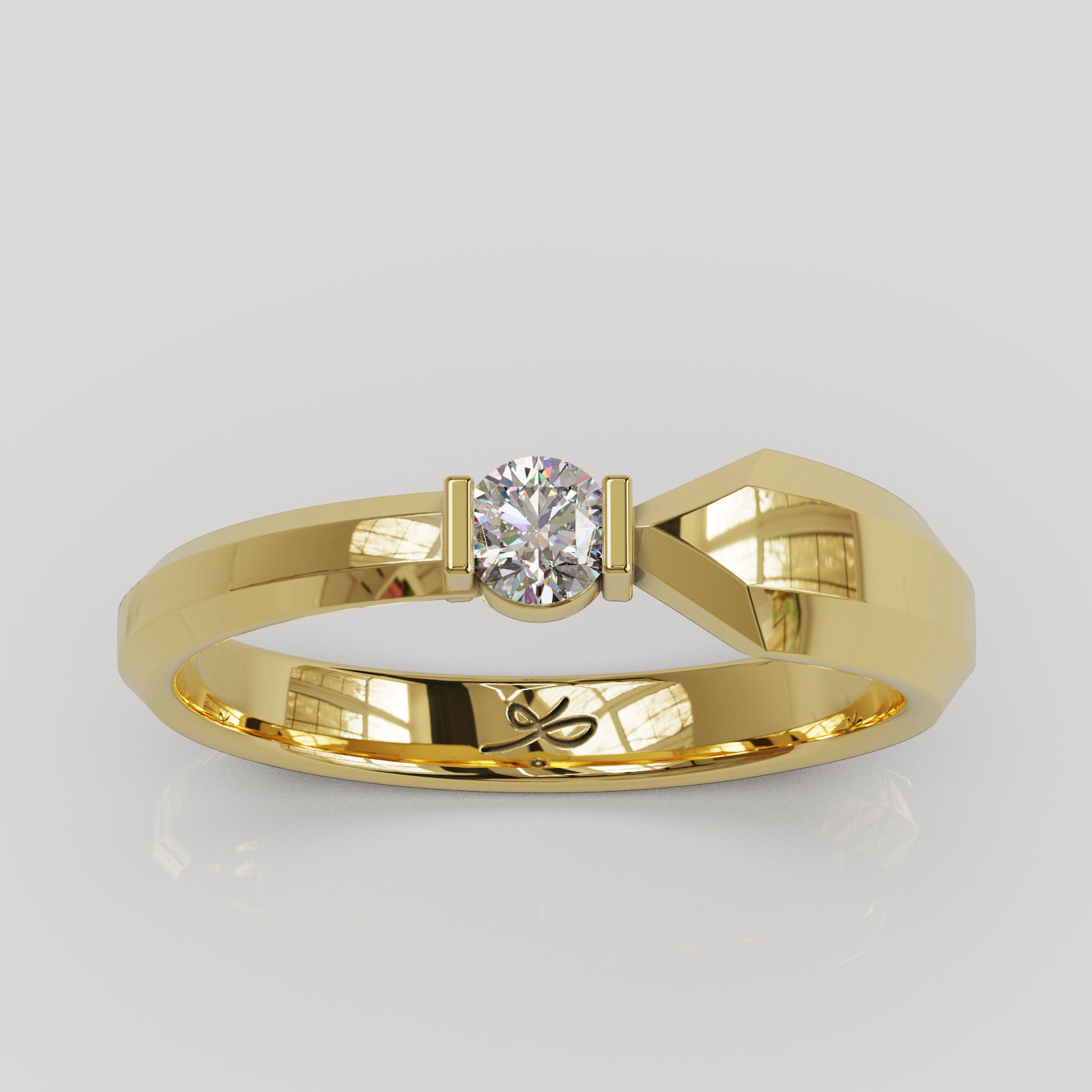 Anillo Armonie con diamante | Anillo de Compromiso o Argolla