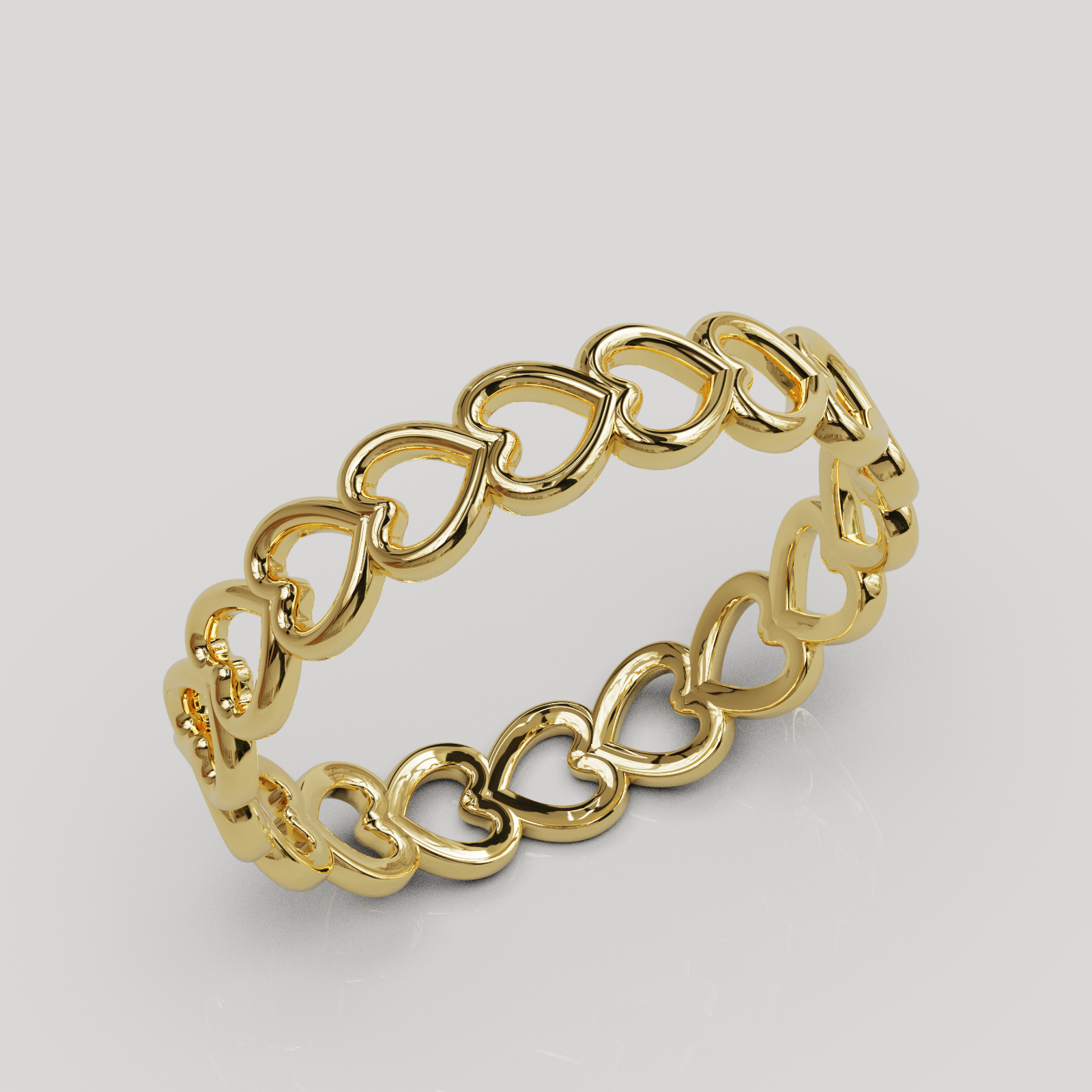 Anillo Corazones | Argolla con Diseño de Corazones Calados