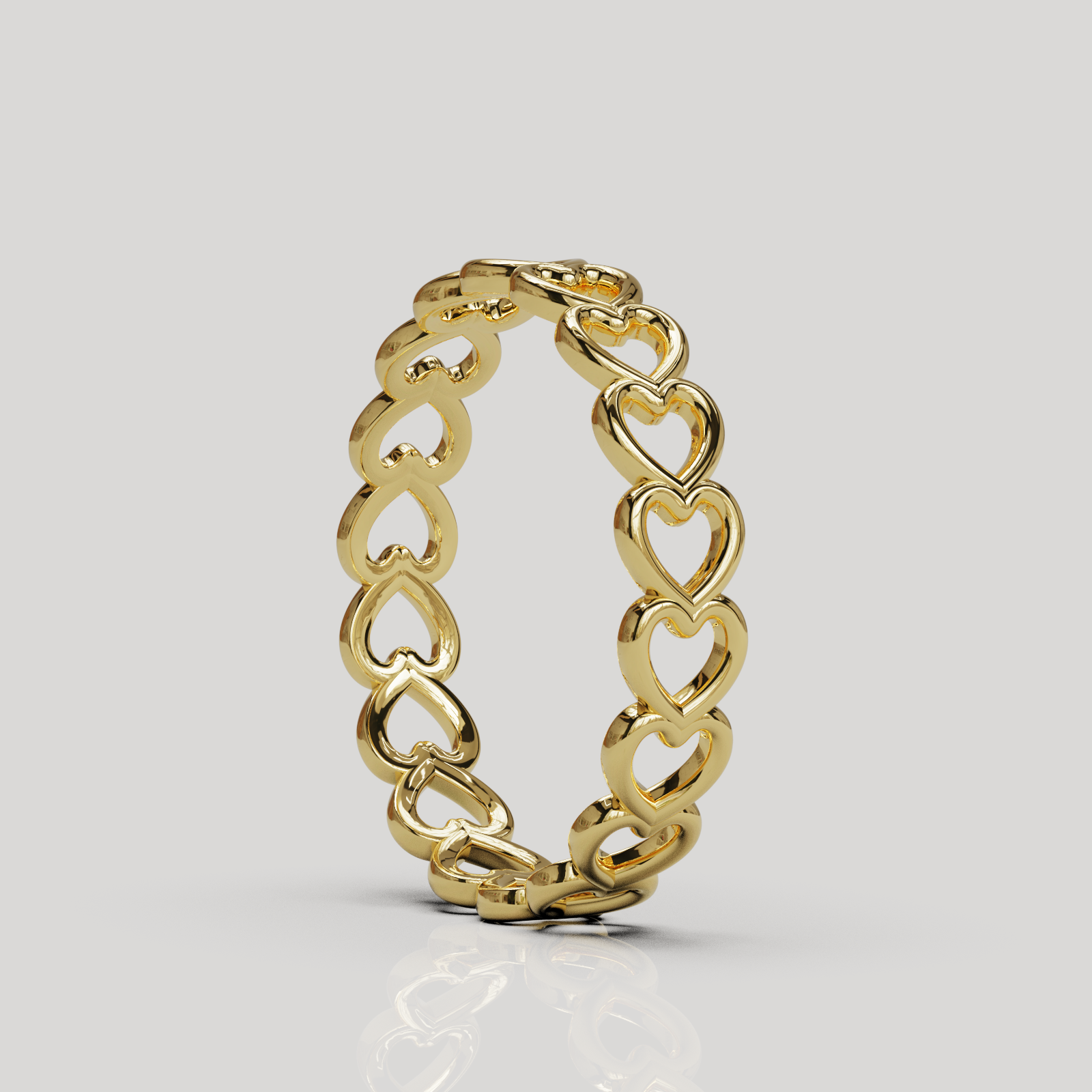 Anillo Corazones | Argolla con Diseño de Corazones Calados