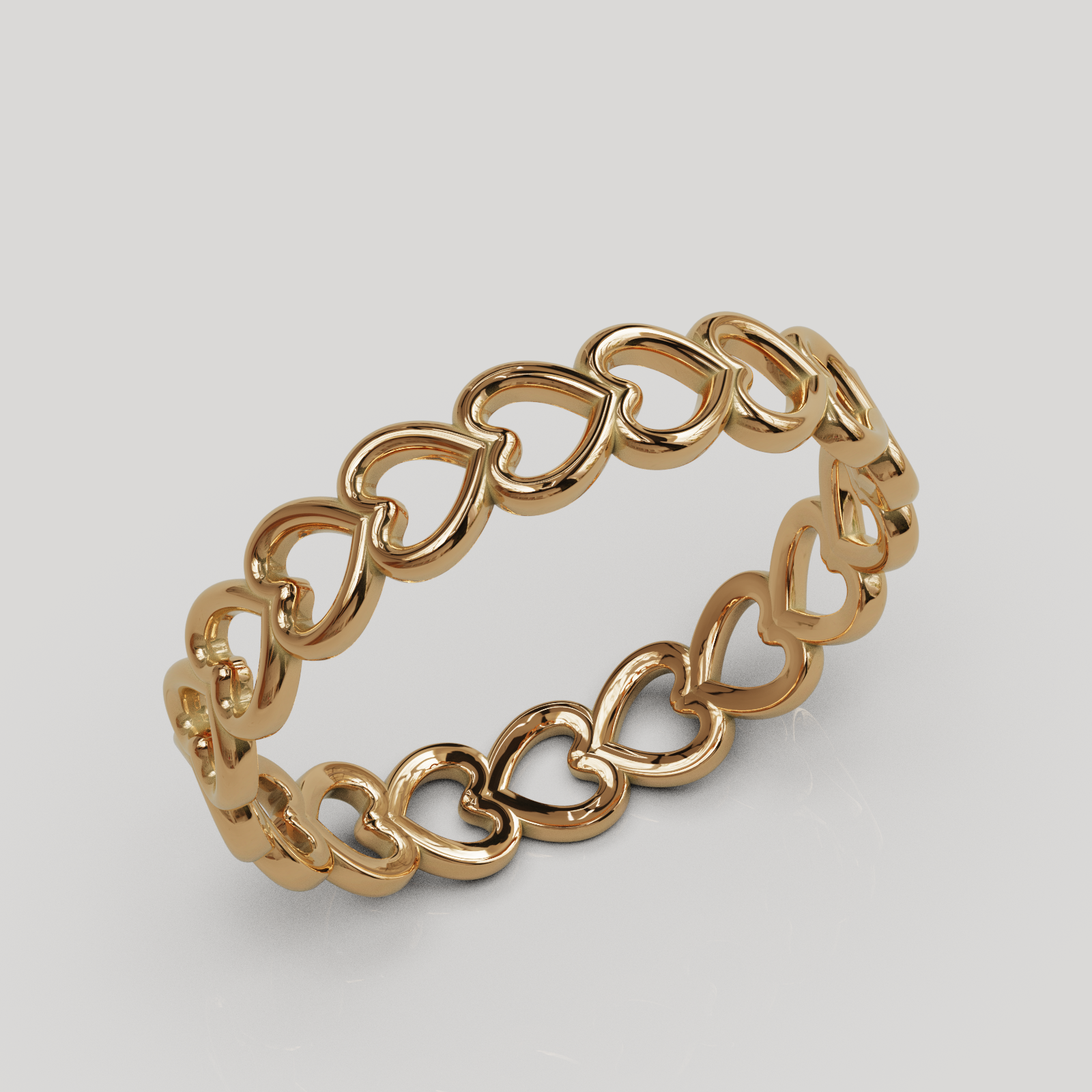 Anillo Corazones | Argolla con Diseño de Corazones Calados