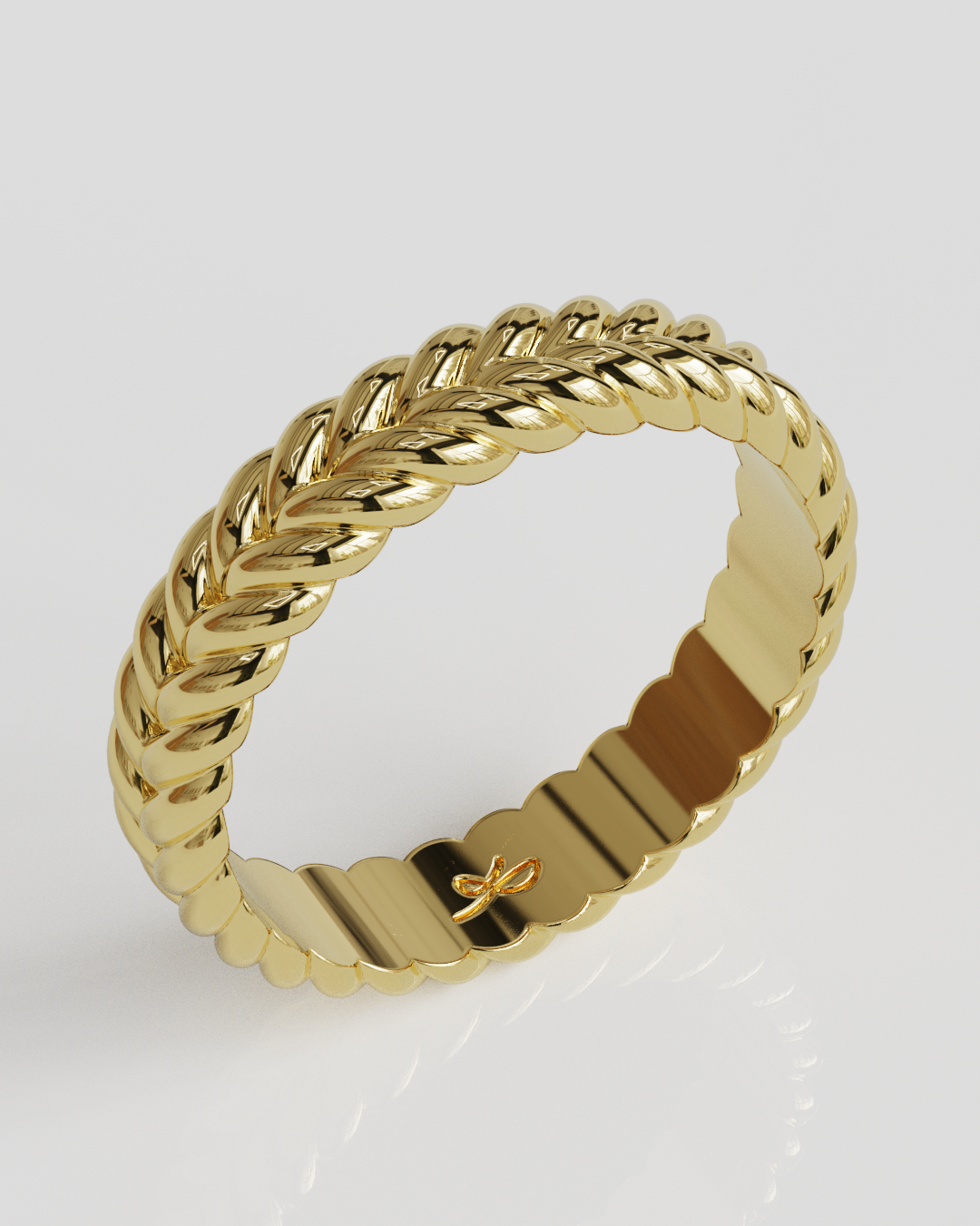 Anillo Espiga oro amarillo 18K