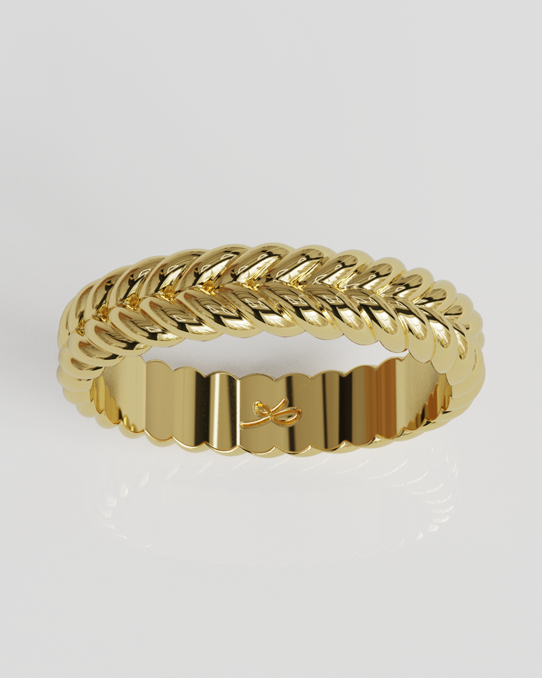 Anillo Espiga oro amarillo 18K