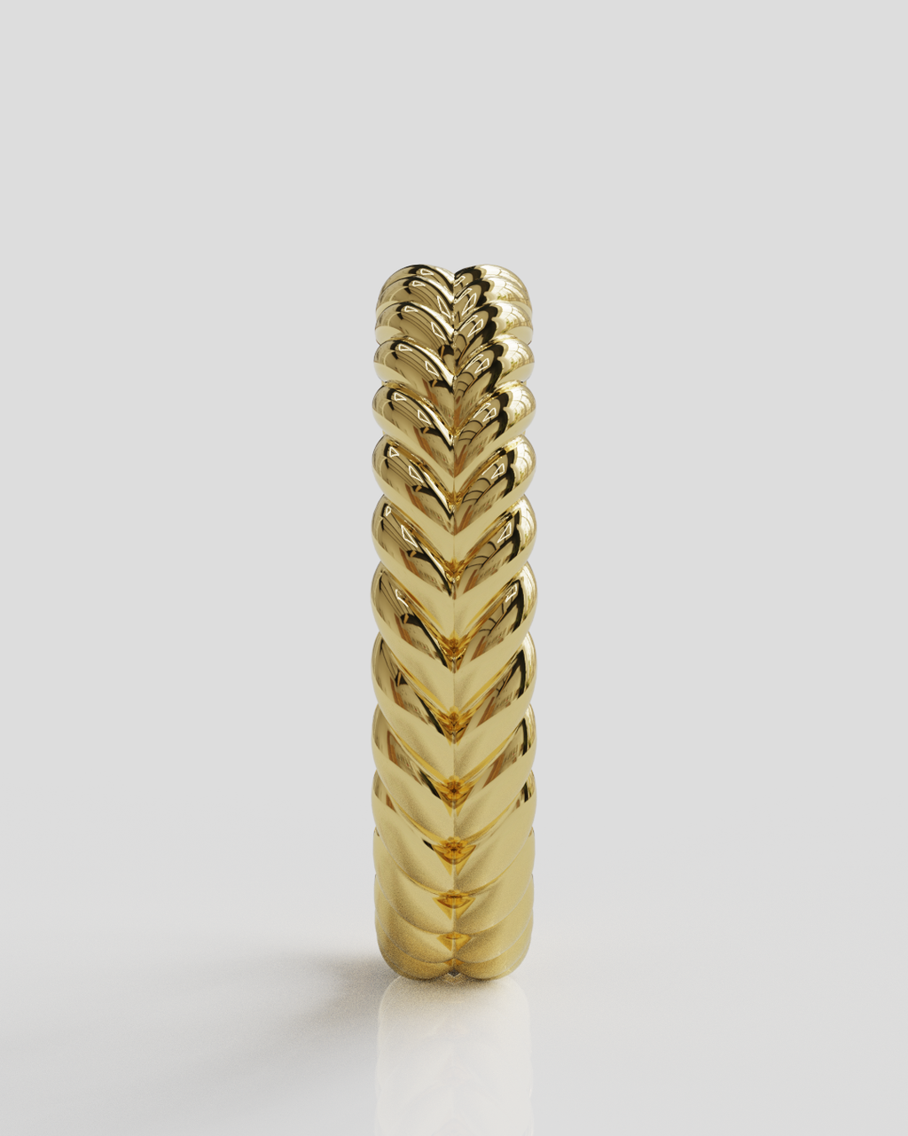 Anillo Espiga oro amarillo 18K