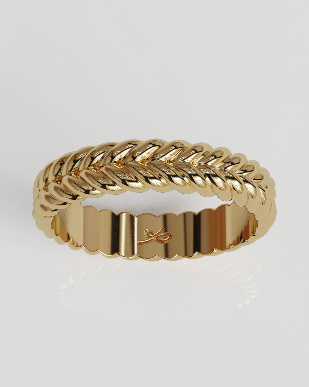 Anillo Espiga oro rosa 18K