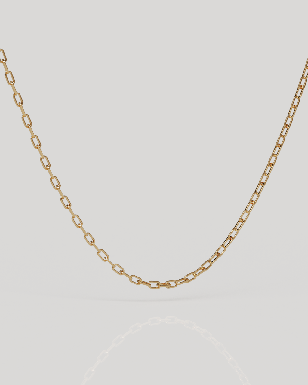 Cadena Limada 45cm Oro rosado 18K