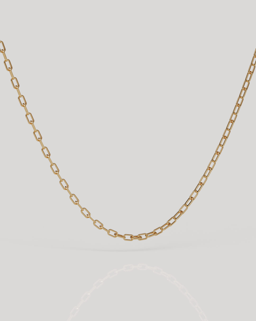 Cadena Limada 50cm Oro rosado 18K