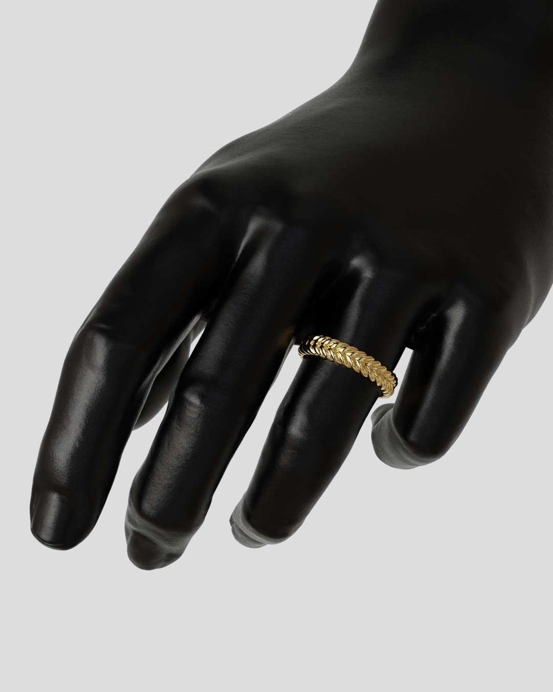 Anillo Espiga oro amarillo 18K