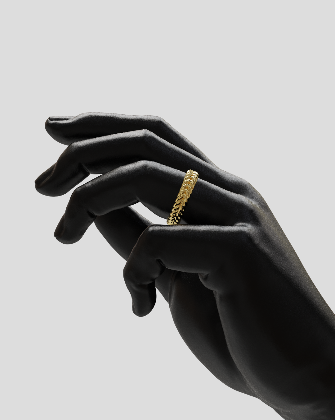 Anillo Espiga oro amarillo 18K