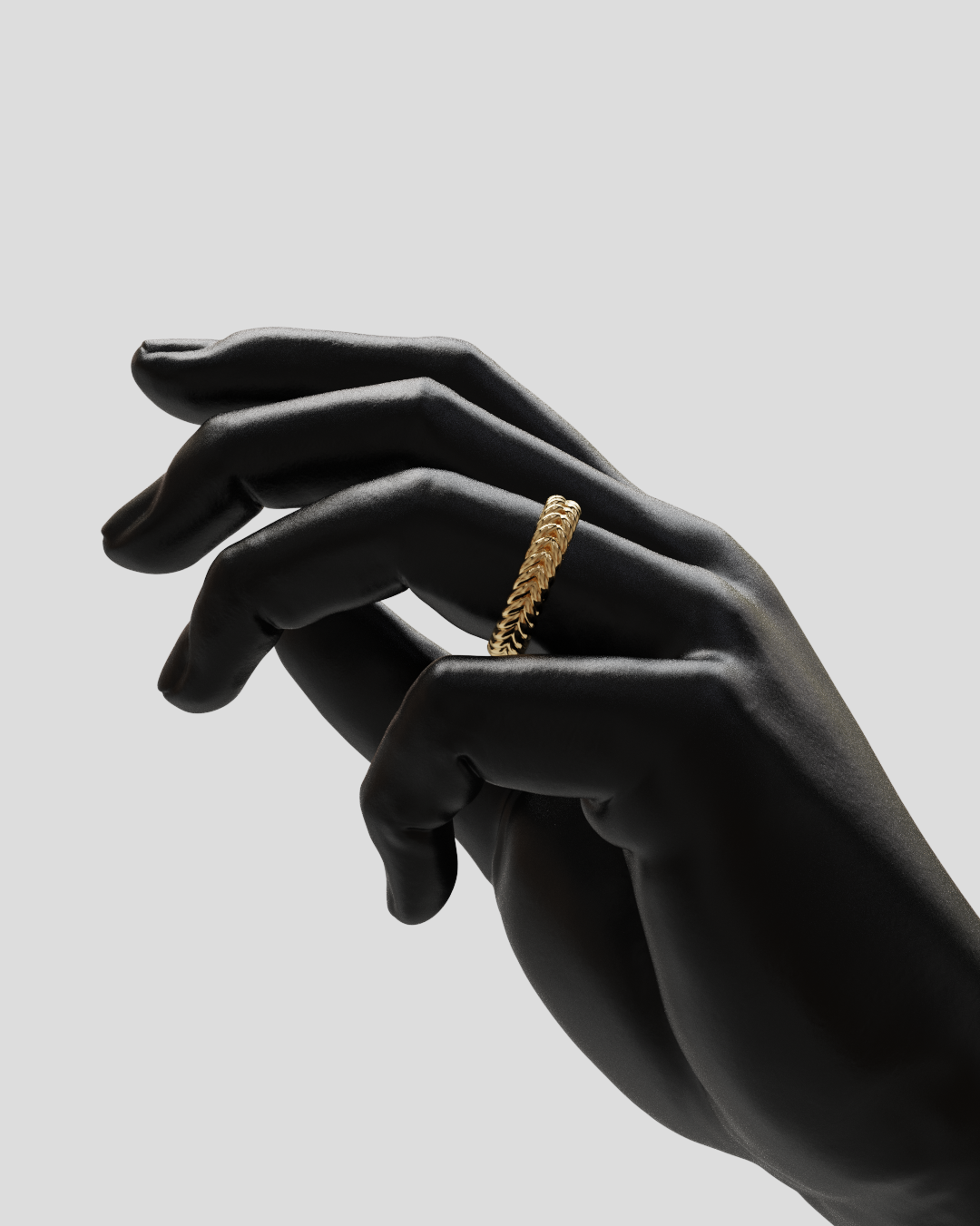 Anillo Espiga oro rosa 18K