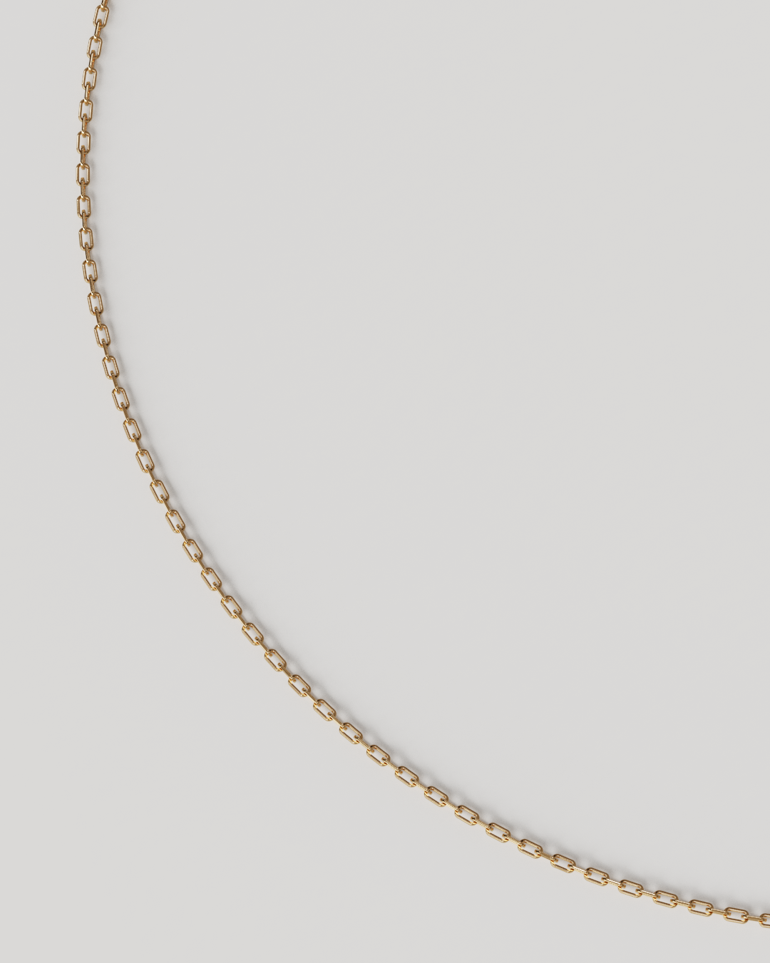 Cadena limada 45cm y punto de luz MOISSANITA Oro rosado 18K