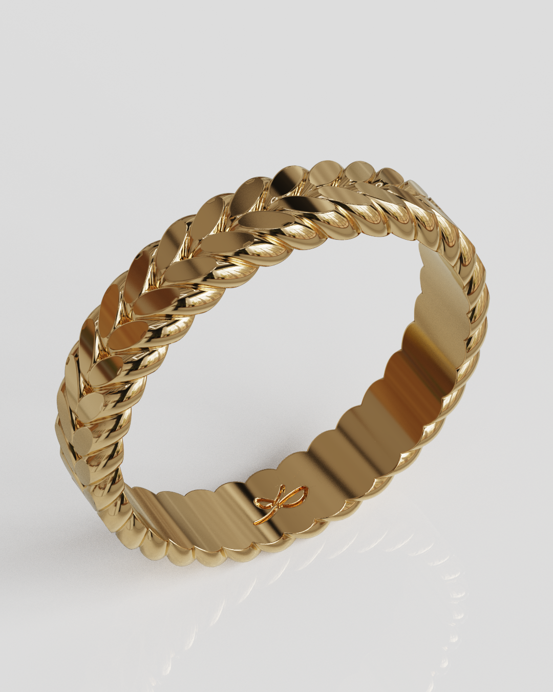 Anillo Espiga limada oro rosa 18K