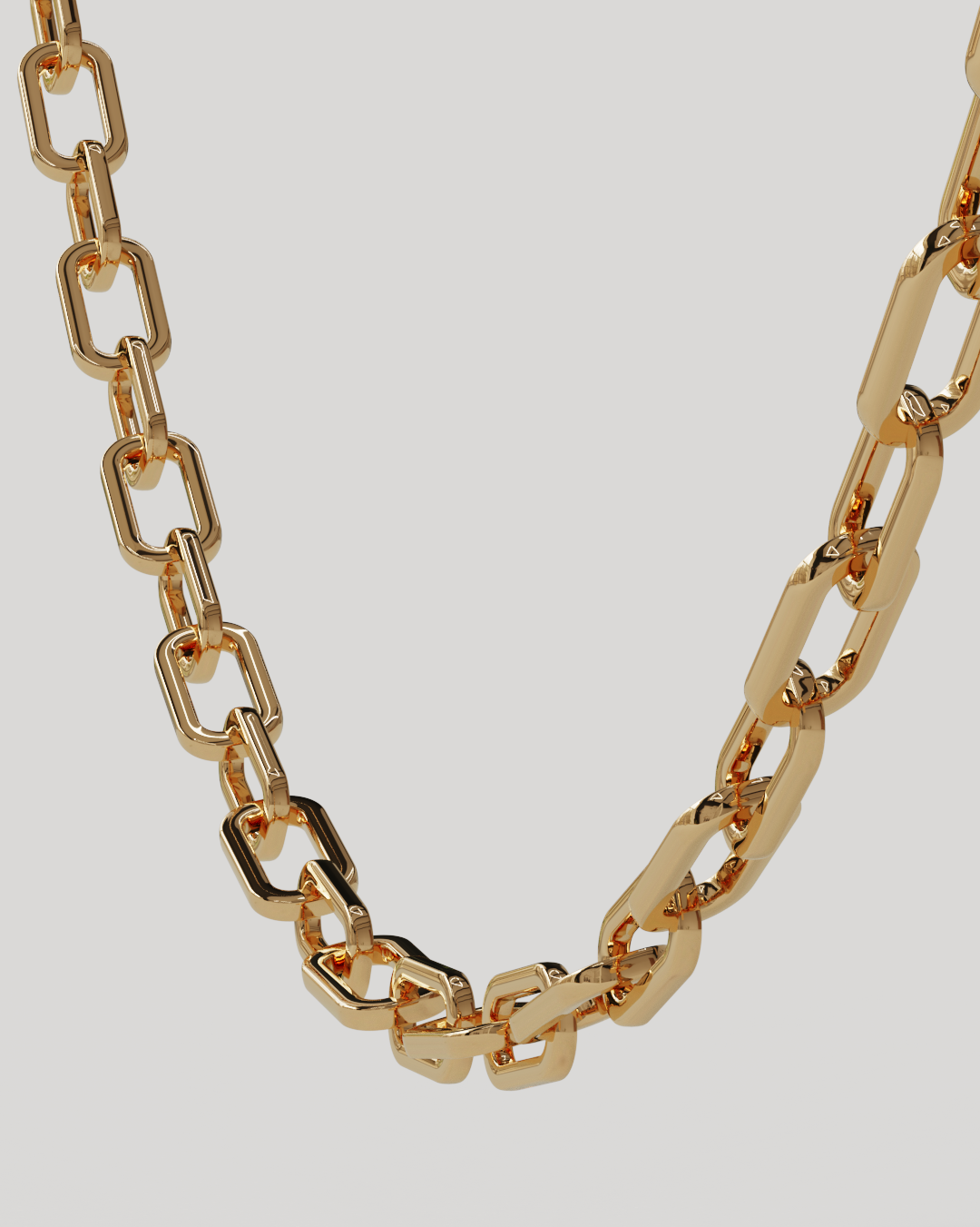 Cadena Limada 50cm Oro rosado 18K