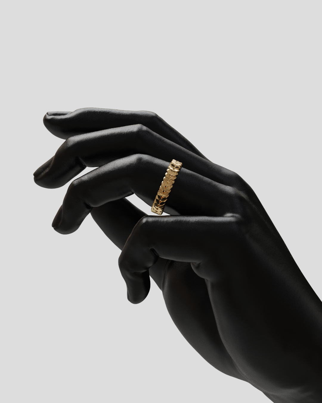 Anillo Espiga limada oro rosa 18K