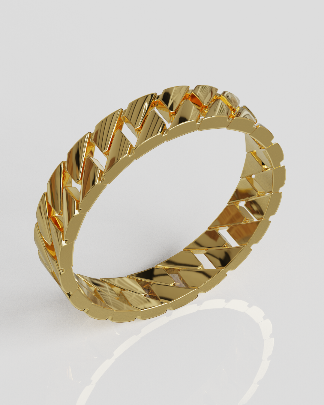 Anillo Panzer oro amarillo 18K