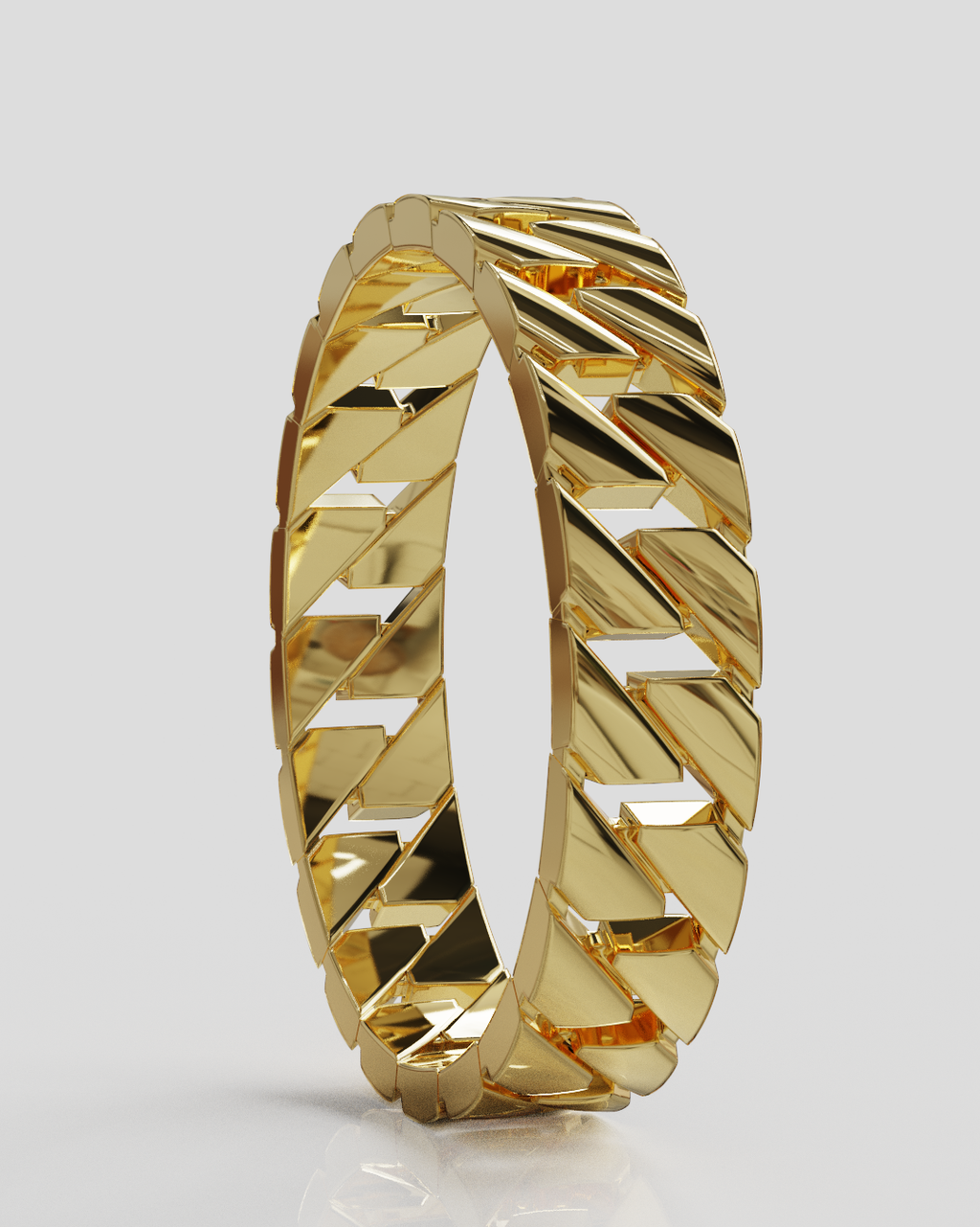 Anillo Panzer oro amarillo 18K