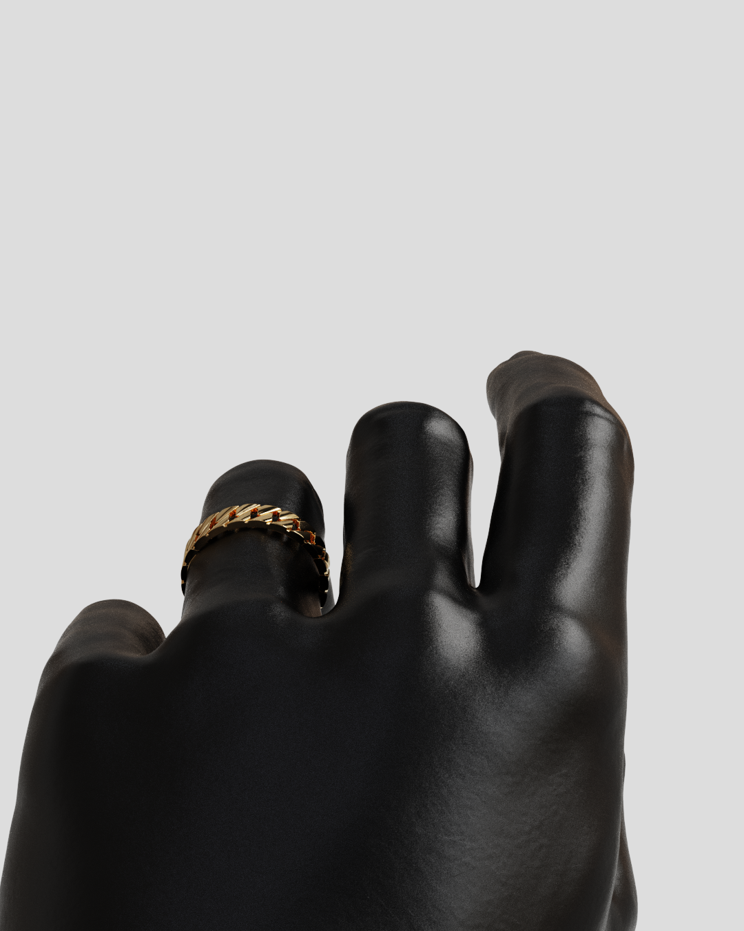 Anillo Panzer oro rosa 18K