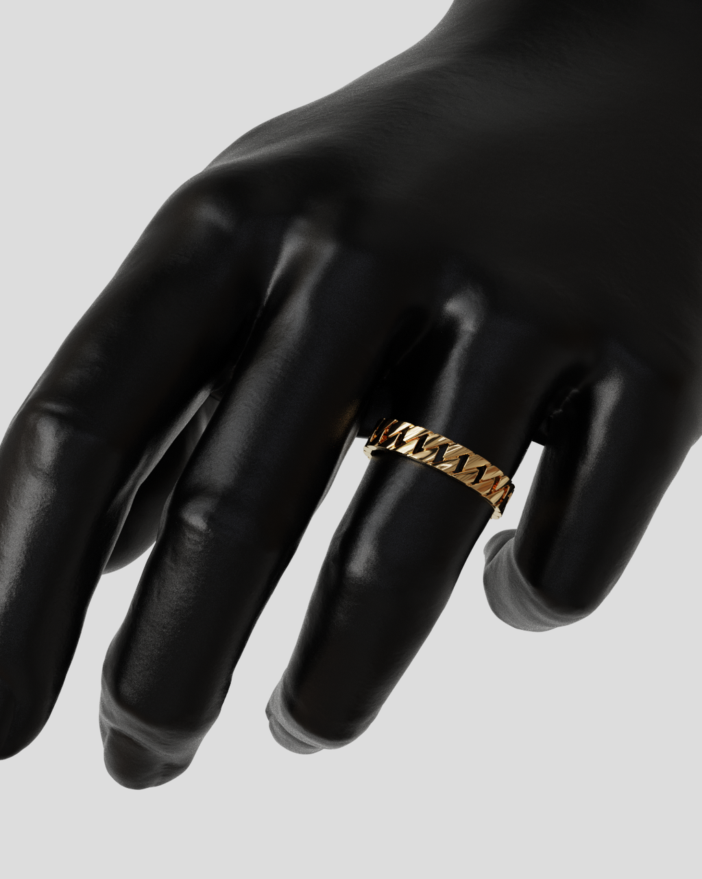 Anillo Panzer oro rosa 18K