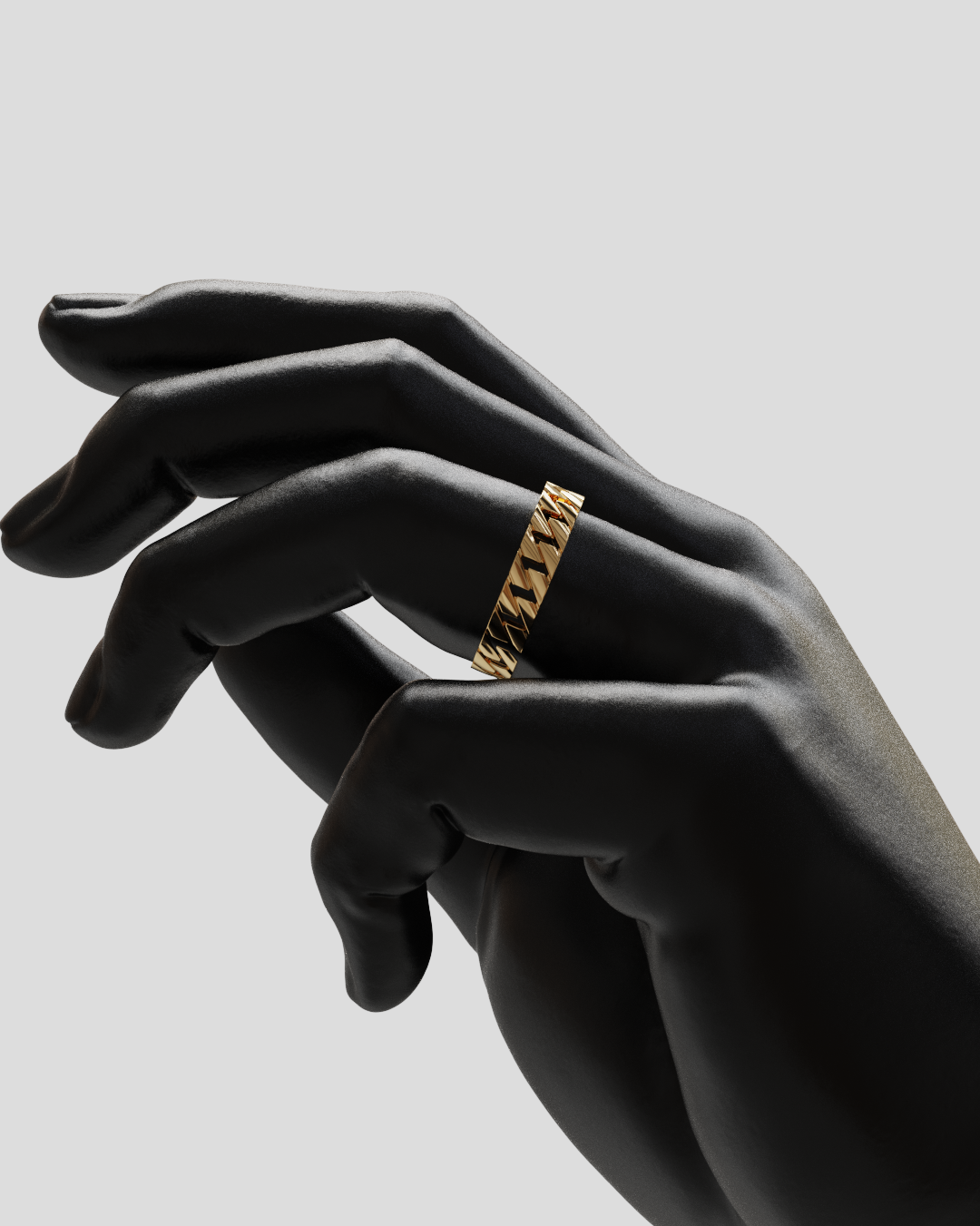 Anillo Panzer oro rosa 18K