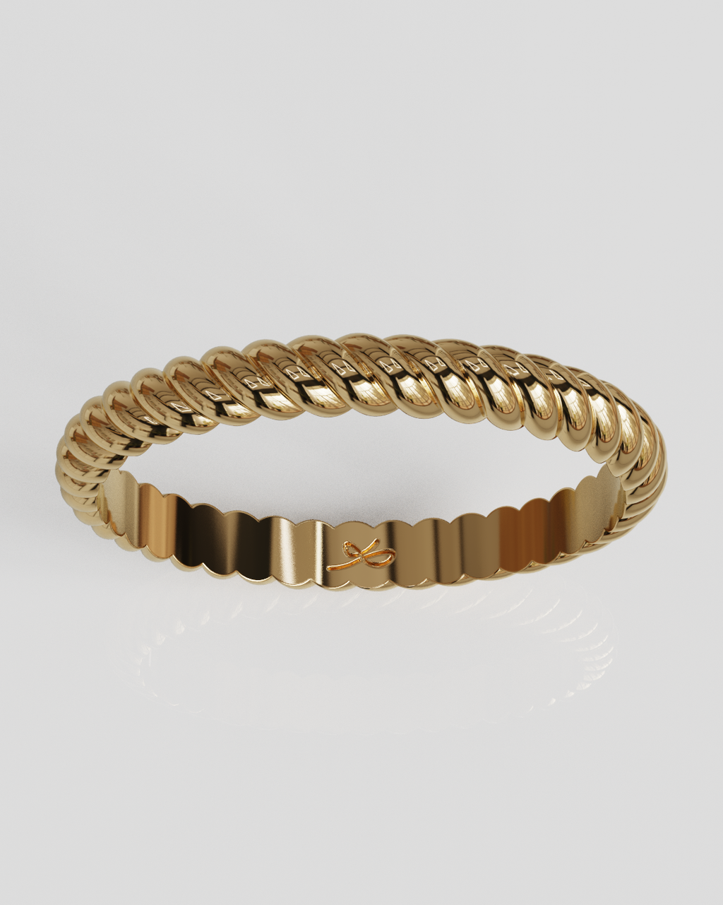 Anillo Trenza fina oro rosa 18K