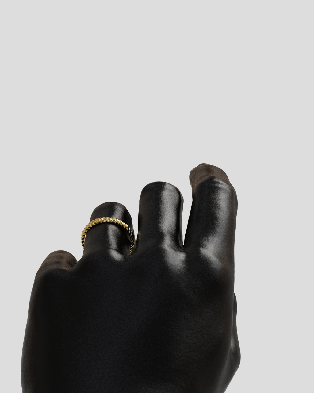 Anillo Trenza fina oro amarillo 18K