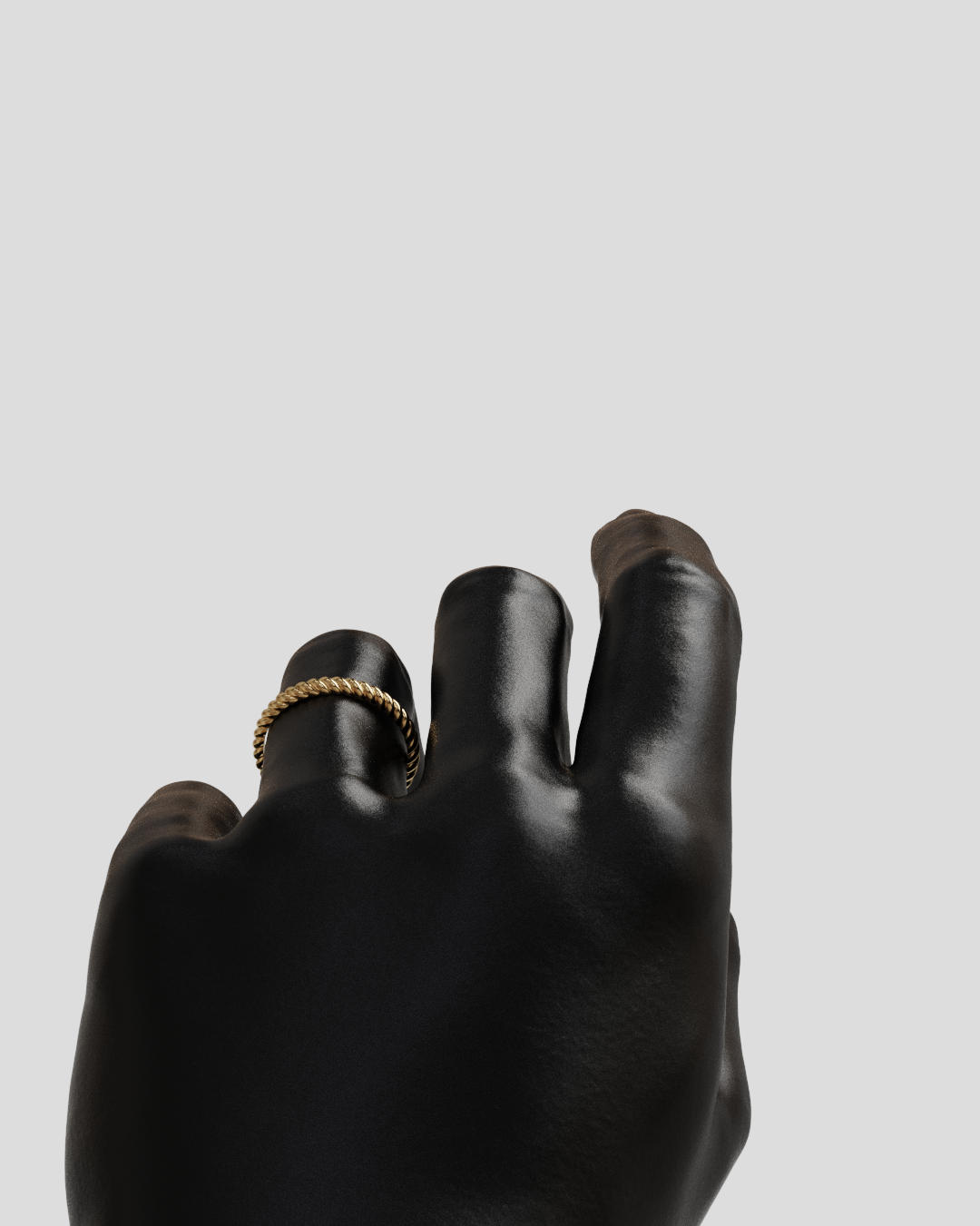 Anillo Trenza fina oro rosa 18K