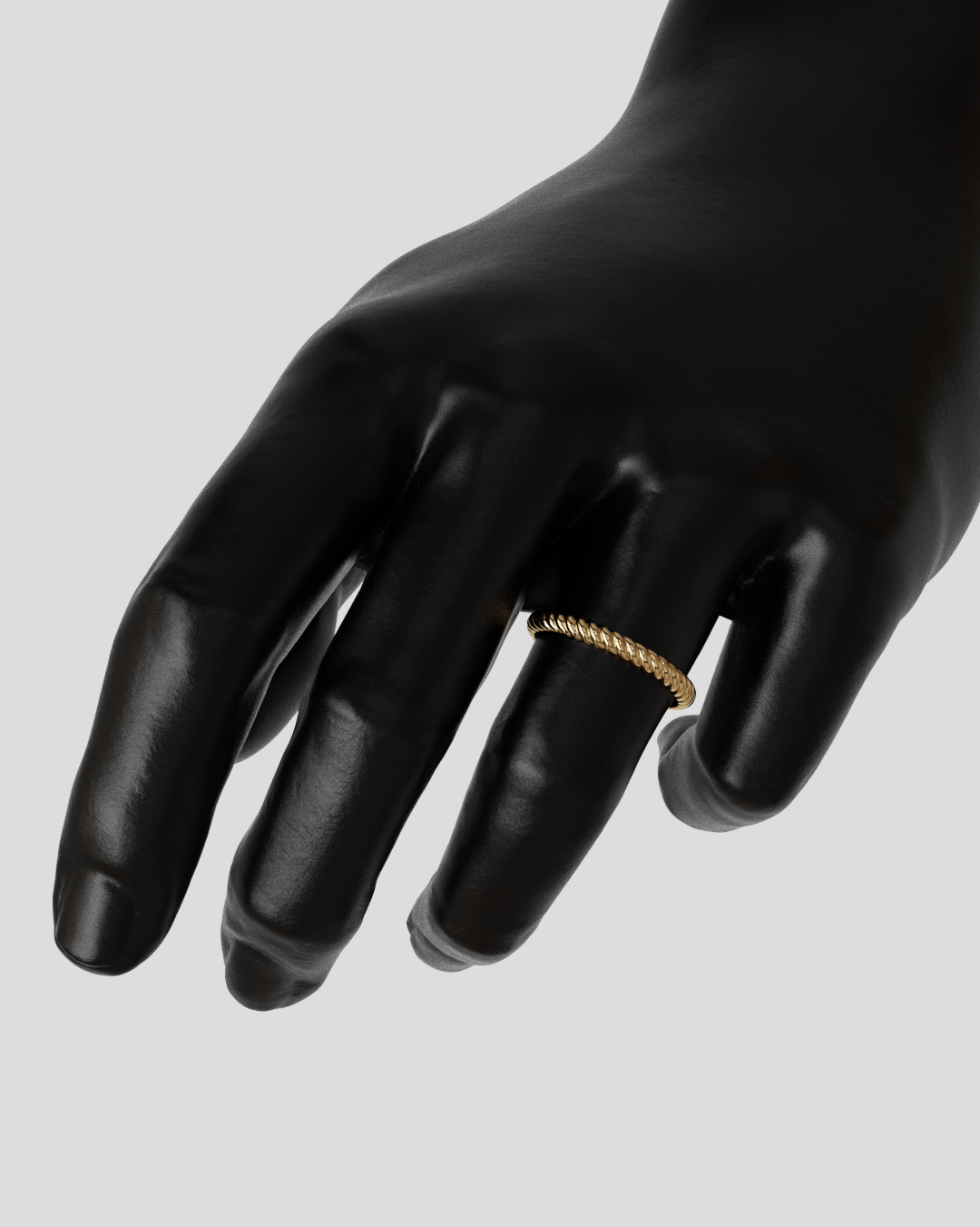 Anillo Trenza fina oro rosa 18K