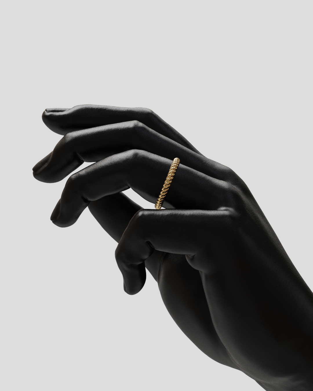 Anillo Trenza fina oro rosa 18K